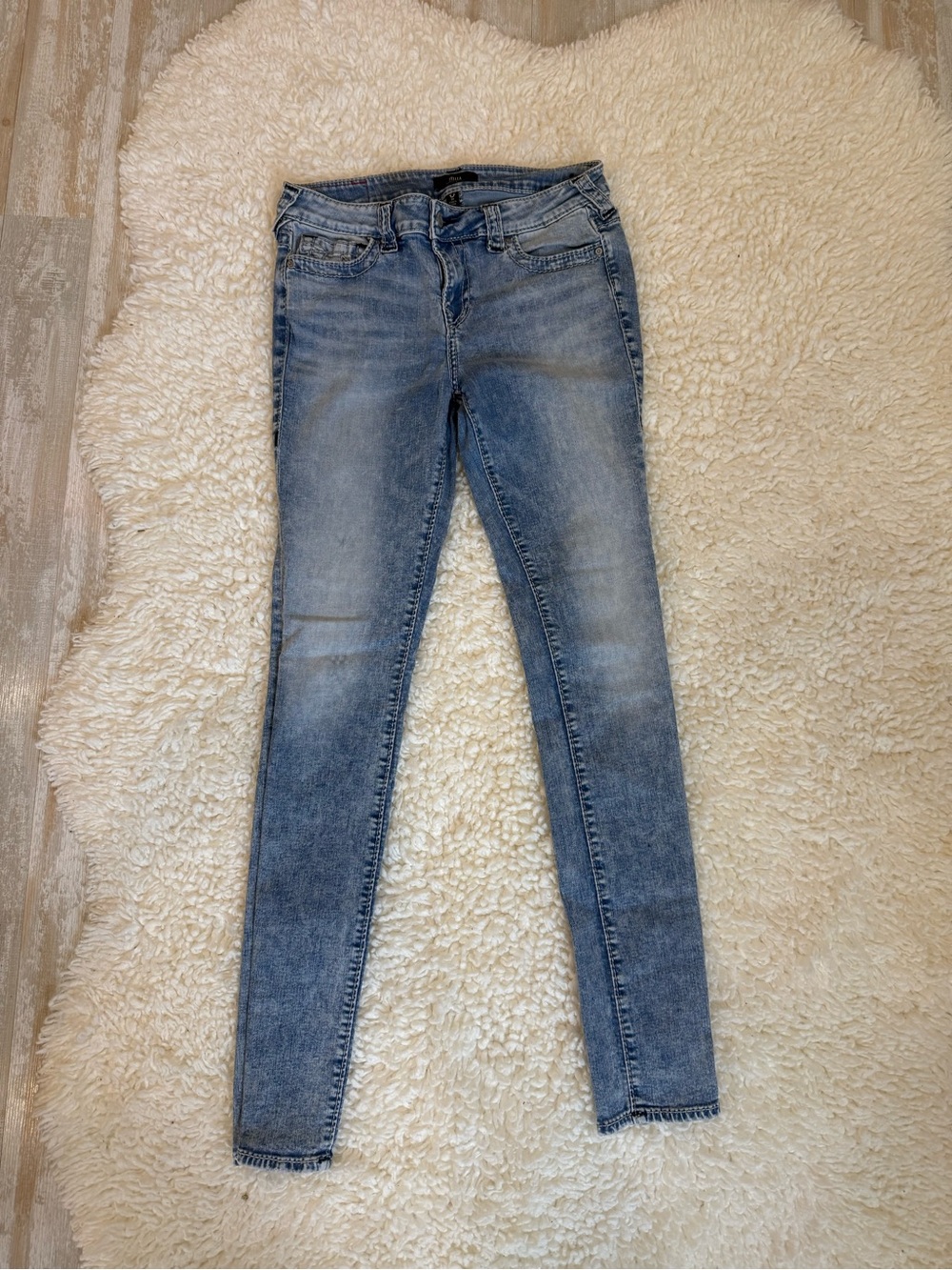 True Religion Women's Faded Light Blue Skinny Jeans